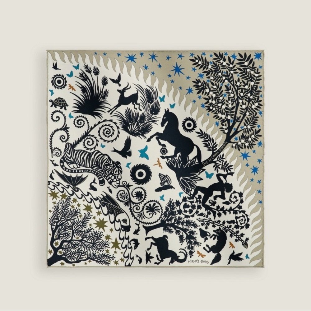 Brand new Hermes scarf 45 with tag box